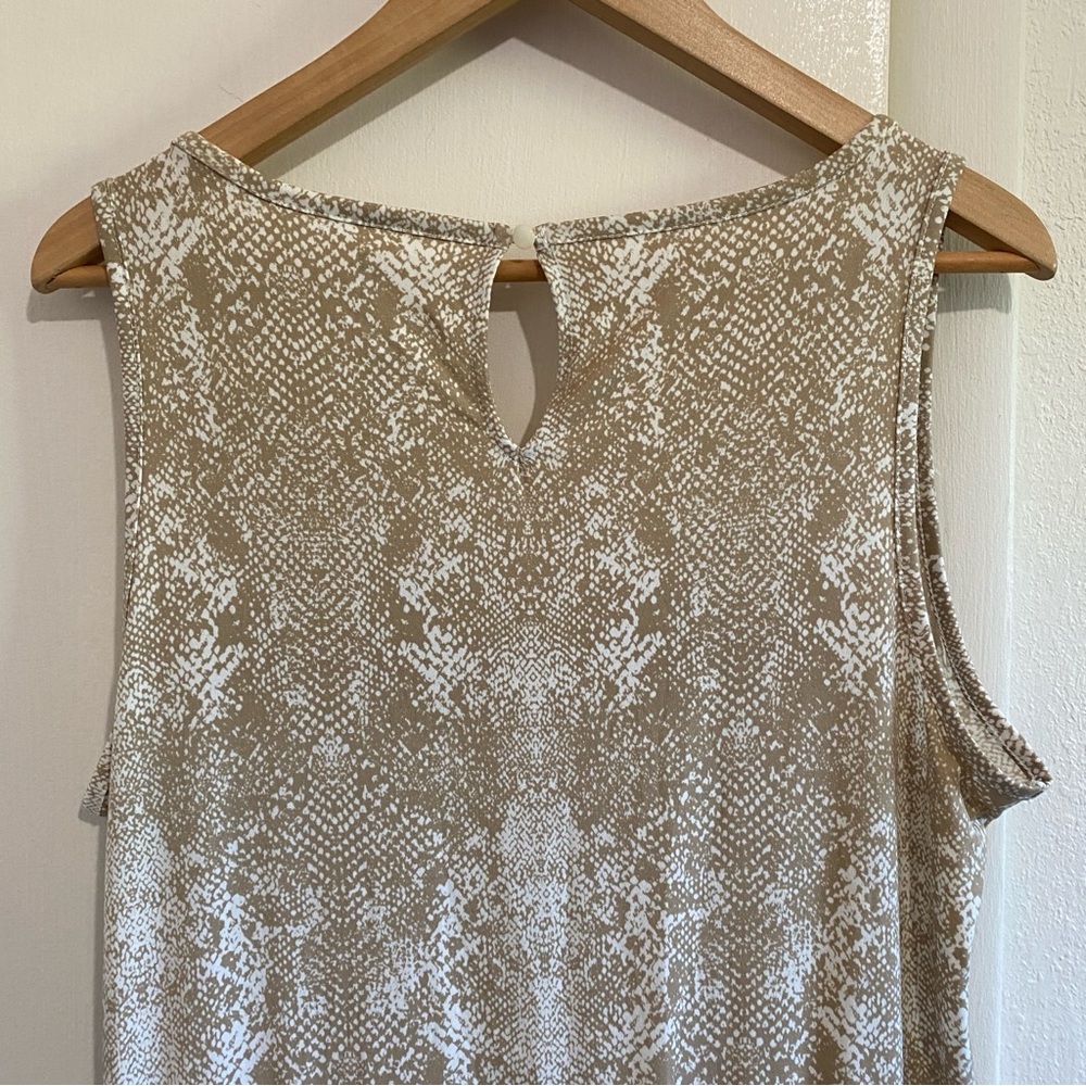 Juicy Couture Desert Dusk Snake Print Jumpsuit Sleeveless Beaded Sz M Preppy - Picture 9 of 11